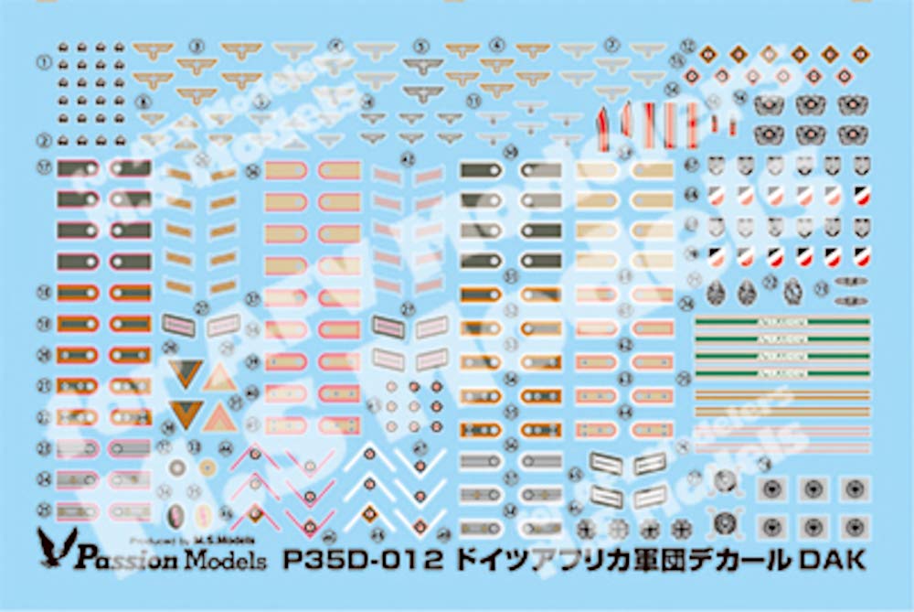 Amazon | パッションモデル 1/35 ドイツアフリカ軍団 デカール